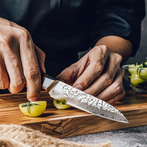 Couteau d'office de cuisine en acier damas, meilleur couteau de chef pour la coupe de fruits avec du bois de rose d'Afrique, de qualité supérieure personnalisée en gros OEM ODM - Product Image 3
