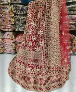 ชุดผ้าทอเย็บปักตาข่ายลายดอกไม้บานเสื้อผ้าสำหรับผู้หญิงอินเดีย Dupatta - Product Image 4