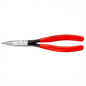 คีมปากแหลมแบบยาวของ Knipex ด้ามจับเคลือบสีดำ หัวสั้นขัดเงาเคลือบพลาสติก - Product Image 2