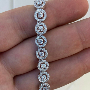 Cadena de Eslabones Vintage con Diamantes VVS, Estilo Hip Hop, Corte Brillante, Plata 925, Certificado IGI, para Hombre - Product Image 4