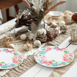 High Quality Rabbit Butterfly Embroidery <b>Beaded</b> <b>Placemat</b> Top Tabletop Kitchen Home Decor Very Low Price - Product Image 2