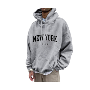 Moda de alta calidad Color sólido Fabricantes de ropa al por mayor Personalizado Tallas grandes Sudaderas con capucha para hombre - Product Image 1