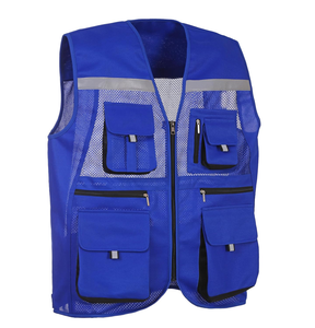 Chaleco sin mangas reflectante de alta calidad personalizado, chaleco de seguridad para la construcción, fabricación de exportación desde Bangladesh - Product Image 1