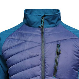 Poches avant à glissière avec vestes matelassées brillantes d'hiver pour hommes en polyester 100% pour personnaliser votre propre logo de marque - Product Image 3