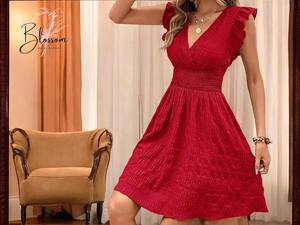 Indan fait à la main coton élégant fête porter robe courte personnalisé mariée mariage cadeau hannymoon robe été plage porter robe - Product Image 4