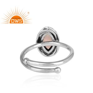 Latest Design Oxidized <b>Sterling</b> <b>Silver</b> Natural Ethiopian Opal Gemstone <b>Adjustable</b> <b>Ring</b> Jewelry Manufacturer - Product Image 5