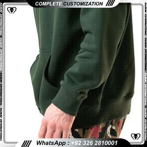 Sudadera con capucha de lana para hombre Logotipo personalizado Oversized Drop Shoulder Streetwear Sudadera con capucha en blanco para hombres - Product Image 2