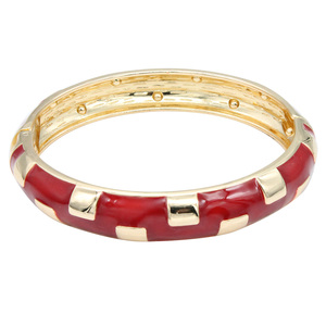 Braccialetti a cerniera in smalto bianco placcato oro nero braccialetti a cerniera alla moda con placcatura in oro resistente - Product Image 3