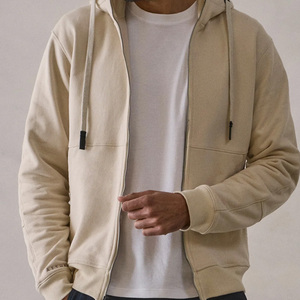 Full-Zip Hoodie for Men Custom Sweatshirt With Hooded Organic Cotton Terry Men's Hoodies Zipper Hoodie Sweatshirts - Product Image 1