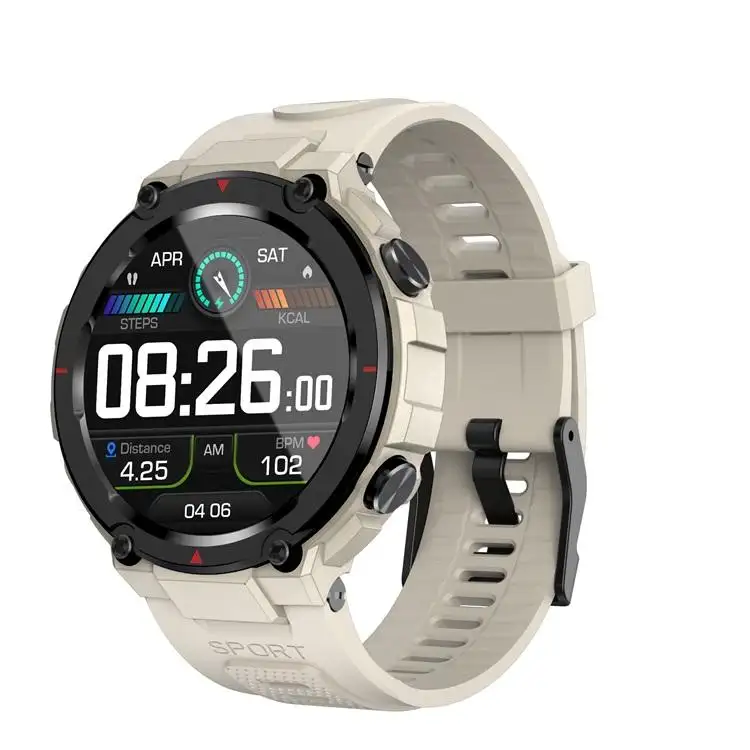 Montre intelligente G18 GPS Hommes 360*360 Écran HD 300mAh Fitness Tracker 24H Fréquence cardiaque IP68 Montre intelligente étanche pour le sport en plein air