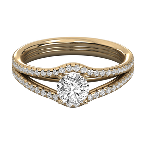 Bague pour femme en or 10 carats avec diamant solitaire cultivé en laboratoire - Product Image 3