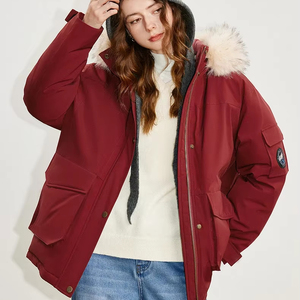 TOYOUTH unisex 90% Down Jacket 2025 Winter New <b>Fur</b> collar Hooded Large Pocket Workwear Style Outdoor Warm Jacket <b>Coat</b> - Product Image 1