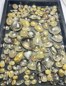 Cabujones de Cuarzo rutilado dorado Premium hechos a mano de grado AAA, joyería personalizada de diseño dorado creativo Natural de alta demanda - Product Image 3