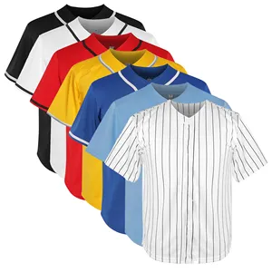 Hızlı kuru nefes beyzbol softbol aşınma düğmesi up beyzbol forması erkek Unisex gömlek için