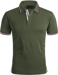 Nouvelle dernière mode hommes été haute qualité hommes Polo T-Shirt Logo personnalisé pleine impression solide vert Olive couleur blanc polos - Product Image 1