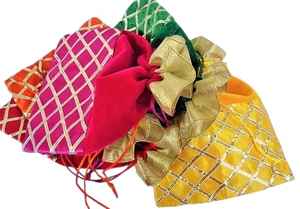 Bolsos Potli de Encaje de Seda con Cordón para Mujer, Diseño Elegante y Pequeño para Regalos y Ocasiones Especiales - Product Image 5