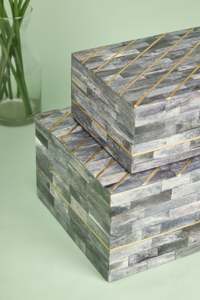 Mini boîte décorative faite à la main cadeaux et artisanat de vente chaude boîtes en bois panneaux muraux fabriqués en Inde - Product Image 3