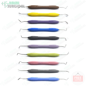 En acier inoxydable dentaire parodontal Gracey Curettes Kit instruments dentaires poignée en plastique Offres Spéciales CE ISO approuvé - Product Image 5