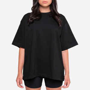 <b>White</b> <b>Plain</b> Short Sleeve <b>T</b> <b>Shirt</b> For <b>Women</b> In Jersey Fabric Oem Blank Basic Adult oversized Streetwear Customizable Tee - Product Image 4