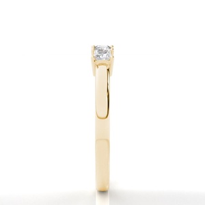 Bague élégante en diamant princesse de 0.40 carats, demi-éternité, cultivée en laboratoire, avec quatre griffes-Cadeau de mariage - Product Image 2