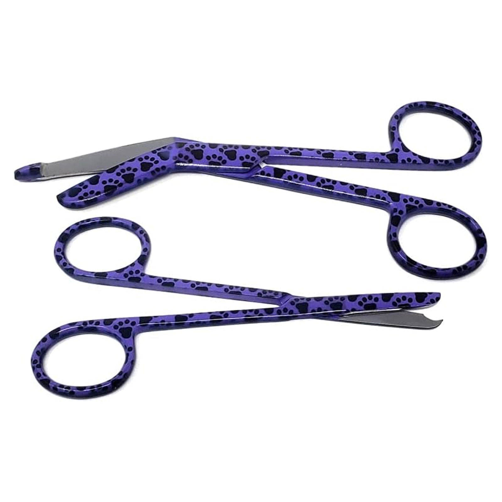 อุ้งเท้าสีม่วงแบนเดจและกรรไกรเย็บ