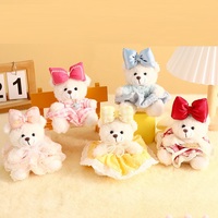 Mini peluche perle coeur arc jupe ours en peluche saint valentin porte-clés animaux en peluche jouets peluche peluches ours en peluche Couple porte-clés
