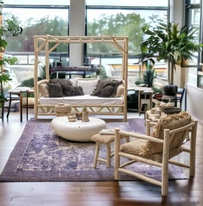 Alta calidad, duradero, respetuoso con el medio ambiente, modular, de mediados de siglo, muebles de bambú seccionales, juego de sofás hechos a mano, lado de la piscina, Villa al aire libre, Parque - Product Image 4