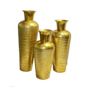 Vase de sol en métal pour salon plaqué or décoration de jardin extérieur fleurs et plantes Vase d'exposition pour fournitures de mariage - Product Image 3