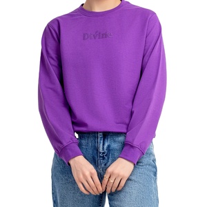 MOQ-Fabricantes de sudaderas de cuello redondo personalizadas para mujer, jerséis de algodón informales, proveedores de moda y elegantes, ropa al por mayor - Product Image 1