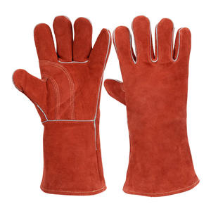 Top vendeur cuir de vachette fendu gants de soudage extrêmement résistants à la chaleur construction résistante à l'abrasion gants ignifuges - Product Image 1
