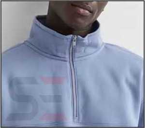 เสื้อกันหนาวมีซิปสำหรับผู้ชายบุขนแกะถักแบบกำหนดเองได้1/4สี่ส่วน - Product Image 4