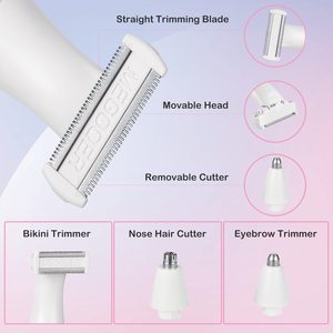 Depiladora Eléctrica Recargable Sin Dolor para Mujer, Recortadora de Bikini, Depiladora para Rostro y Cuerpo, para Uso en Casa y en el Automóvil - Product Image 4