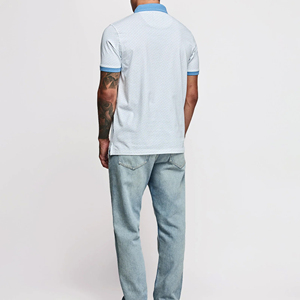 2024 nueva llegada de calidad Premium para hombres para Polos cuello vuelto de talla grande patrón sólido tela de lona bajo MOQ para la venta - Product Image 3