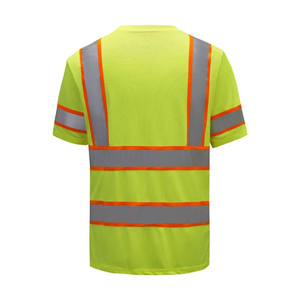 High Quality Short Sleeve Reflective Safety <b>T</b> <b>Shirt</b> Breathable <b>Hi</b> <b>Vis</b> Workwear Top Road Protection Apparel At Cheap Price - Product Image 6