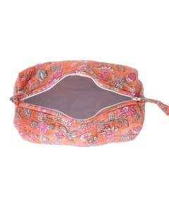 Premium Eco-Friendly Reusable Cotton Quilted for Pouch with Zipper | Custom Printed <b>Makeup</b> <b>Bag</b> - Product Image 3