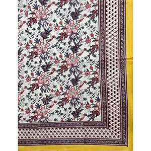 Hand Block Printed King Size 100% Cotton Double Bedsheet Pillow Cover Eco-Friendly Floral <b>Comforter</b> <b>Set</b> for Home 3 Pcs <b>Set</b> - Product Image 2