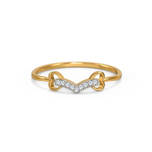 Elegante clásico 10K oro amarillo sólido corte diamante giro anillo IGI certificado bisel ajuste directo fábrica suministro boda - Product Image 1