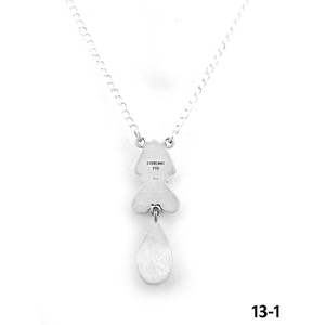 Chaînes en or style sud-ouest avec pendentif Paloma en argent sterling, turquoise et zircon serti clos, pour mariage et fiançailles, motif goutte, tendance - Product Image 5