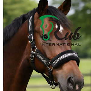 Cabestro de Lujo Internacional Rub con Cristales de Imitación, Acolchado de Forro Polar y Nylon, con Diamantes Brillantes, Premium para Equitación - Product Image 4