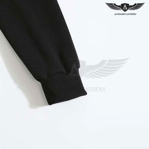 Solid <b>Black</b> Color Contrast Made In Pakistan OEM Service Breathable Unique Design Street Wear Style Women's Hoodies - Product Image 6