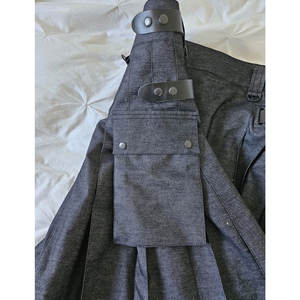 Kilt écossais moderne traditionnel en denim noir de haute qualité pour hommes avec sangles en cuir 2026 - Product Image 4