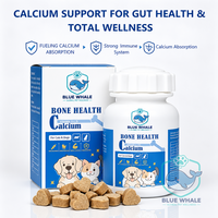 Tablet Kalsium Dikalciuk Fosfat & Vitamin D3 Suplemen Anjing & Kucing untuk Tulang & Gigi Kuat, Mendukung Kesehatan Sendi 120g