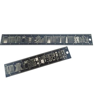 Règles de mesure en plastique noir avec échelles et données imprimées - Product Image 4