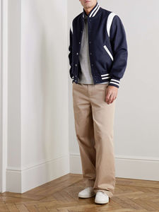 Chaqueta Universitaria de Lana de Alta Calidad para Hombre, Tipo de Cierre con Botones, Bolsillos, Chaqueta Bomber Cálida de Béisbol Universitaria para Hombre - Product Image 6