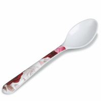 Nouveauté : Ensemble de service en mélamine triple couche, 4 pièces, assiettes, bols à légumes et cuillères à thé, anti-taches, résistant aux bris
