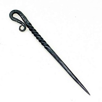 Pince à cheveux Viking médiévale en acier inoxydable forgé, forgeron fabriqué par forgeron, bâton torsadé, collection d'outils forgés
