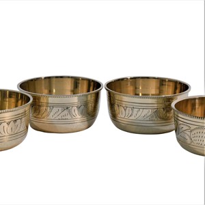 Cuenco de latón macizo hecho a mano de alta calidad, vajilla decorativa clásica de Metal pulido para servir arroz en cocina o fiestas - Product Image 2