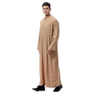 Thobe émirati haut de gamme rouille luxe Kandura traditionnel arabe porter élégant hommes Jubba doux et respirant tenue islamique moderne - Product Image 4