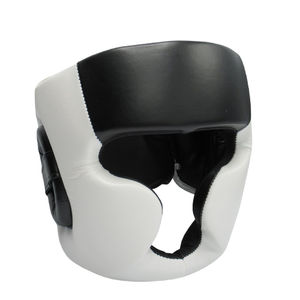 Protège-tête de boxe en cuir entièrement rembourré, équipement de protection unisexe pour le sparring et l'entraînement sportif, ajustement élastique réglable pour la boxe - Product Image 3