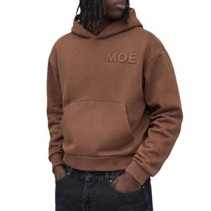 Sudadera con Capucha Extra Grande de Algodón para Hombre, con Logotipo en Relieve, Estilo Urbano, para Venta al Por Mayor con Marca Privada OEM - Product Image 2